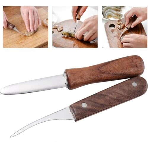 1pcs Stainless Steel Peeling Shrimp Lobster Knives Shrimp Line Knife Scallop Oyster Seafood Tools Portable Kitchen Supplies
