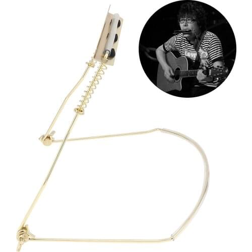 10 Holes Metal Iron Harmonica Neck Holders Adjustable Mouth Organ Stand Harmonica Harp Rack