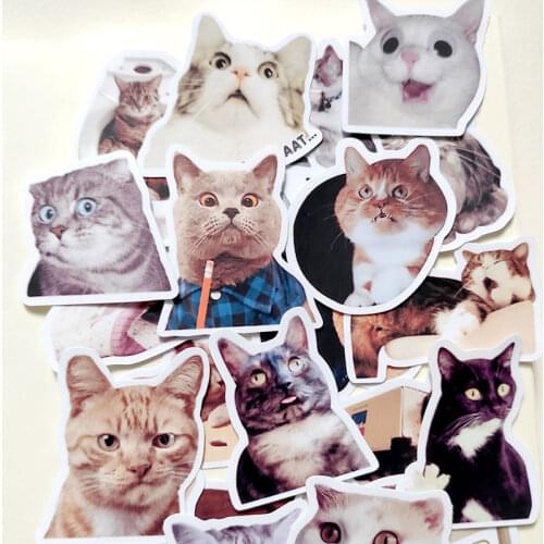 20pcs/set cute cat series stickers DIY scrapbooking primer collage mobile phone computer happy planner decorative stickers