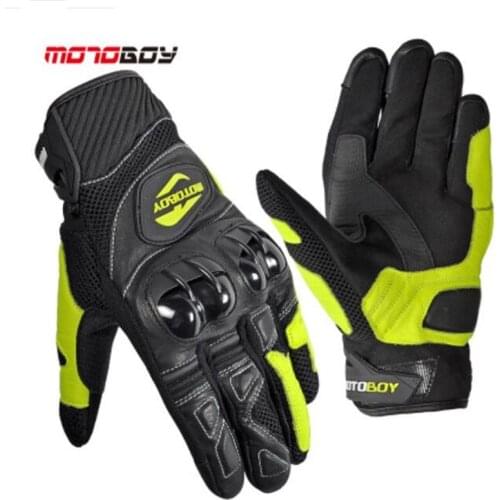 2017 Autumn Winter New MOTOBOY Cross-country motorcycle gloves Sheep skin leather motorbike glove Wearable Breathable Wrestling