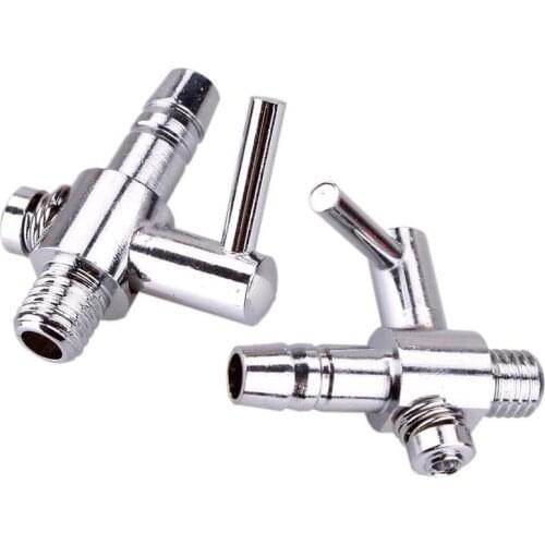 3Pcs/Set Thread Stainless Steel Aquarium Air Flow Distributor Lever Control Valve Gas Regulating Valve
