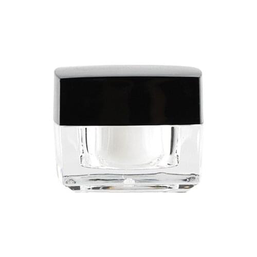 5g Empty Cream Jar Acrylic Square Clear Refillable Cosmetic Container Makeup Emulsion Eye Cream Container 50 pcs/lot