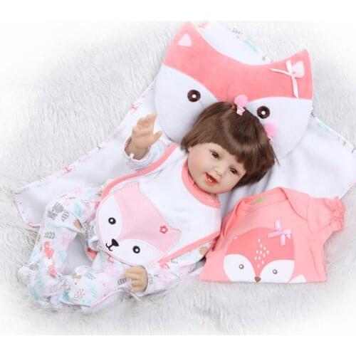 55cm soft body silicone reborn dolls babies lovely NPKCOLLECTION baby Gift for Little Girl small toys girls bebe Christmas Gifts