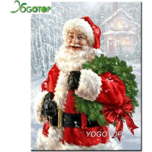 5d Diy Diamond Painting Christmas Diamond Embroidery Mosaic Santa Claus Full rhinestone Drill Home Decoration Gift YY1567