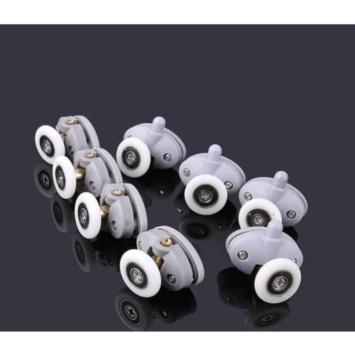 8pcs Butterfly Single Shower Door Rollers/Runners/Wheels/Pulleys 23mm /25mmwheel 4Top and 4 Bottom shower room pulley