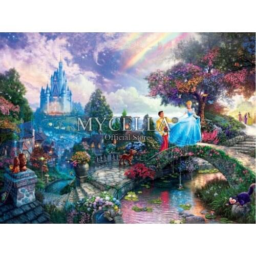 Full 5d Diy Diamond Painting Cinderella Diamond Embroidery Rhinestone Mosaic Cross Stitch Cartoon Art Home Decor Christmas Gifts