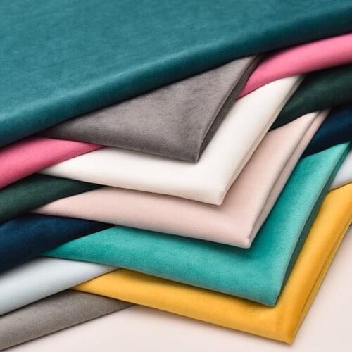 Velvet Fabric Conference on Thick Black Background Cloth Decorated Tablecloth Curtain Fabric DIY Accessories Gold Red 50*150cm