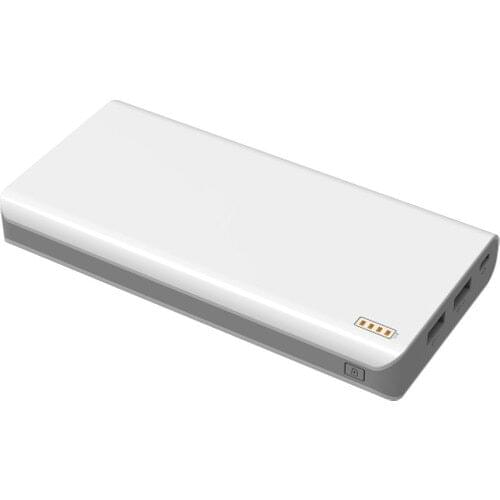 Case 4U 20000 mAh 2C Portable Charger Powerbank - 2 Output Port-White Led Display Easy Use Shipping from Turkey