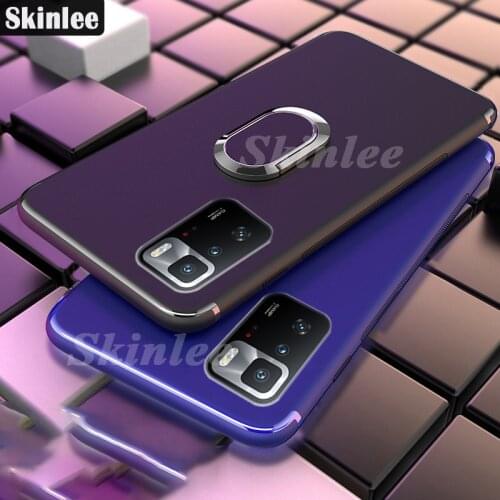 Skinlee Case For Poco X3 Pro Full Protection Soft Silicone With Ring Matte Cover For Xiaomi Poco X3 GT Shockproof Phone Case