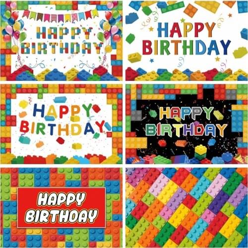 Yeele Baby Birthday Toy Bricks Lego Party Deco Child Photography Backgrounds Customized Photographic Backdrops for Photo Studio