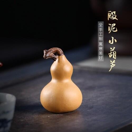 】 yixing undressed ore violet arenaceous personality pet furnishing articles purple sand tea tea to raise mud gourd