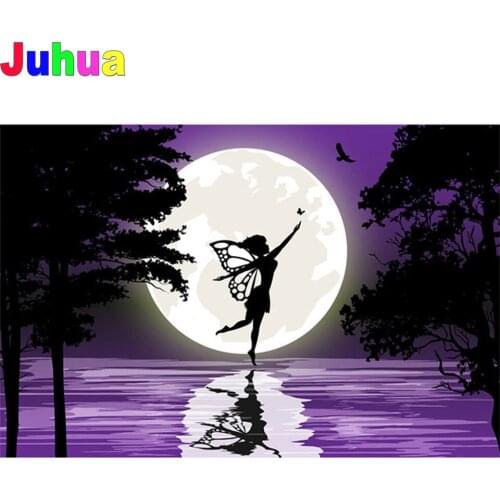 Cartoon Butterfly Fairy 5d Diy diamond painting full Round/Square drill Elf moon mosaic diamond embroidery gift kids room decor