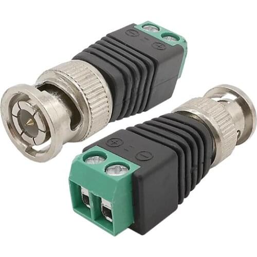 ALLiSHOP 5Pcs Coaxial Coax CAT5 BNC Male Connector for CCTV Camera Security System Surveillance Accessories Terminal Block