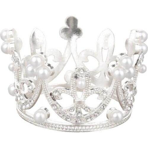 Princess Crown Cake Topper for Wedding Birthday Party Decoration Small Cake Top