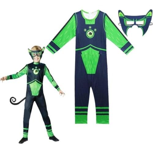 Boys Harrier Animal Brothers Halloween Costume Kids Wild Kratts Halloween Performance Costume Children Cosplay Jumpsuit Mask