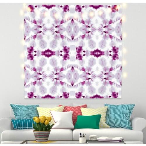 Mauve with Gray Printing Tapestry Vintage Exotic Summer Plant Nature Frame for Bedroom Photography Wall Decor