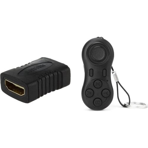 Top HDMI F/F Female Gender Changer Adapter Coupler & Gamepad Mini Remote Control Phone Handle Wireless Bluetooth 4.0