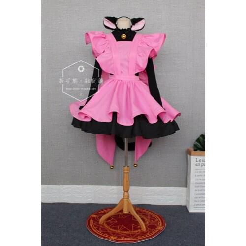 Cardcaptor Sakura Kinomoto Sakura Pink Cat Magical Girl Dress Cosplay Costume C018