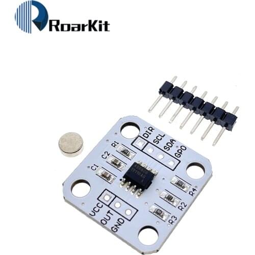 AS5600 Magnetic Encoder Magnetic Induction Angle Measurement Sensor Module IIC PWM Voltage 12Bit High Precision For Aduino