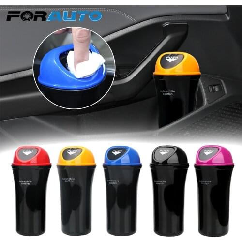 FORAUTO Car Trash Can Dustbin Auto Door Seat Back Visor Trash Bin Garbage Rubbish Holder Car-styling Auto Organizer Storage Box