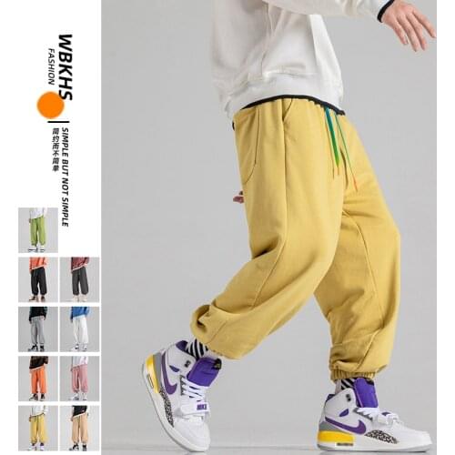 2021 Spring and Summer Men Large Size M-5XL Trousers Bundle Leg Ankle Length Pants