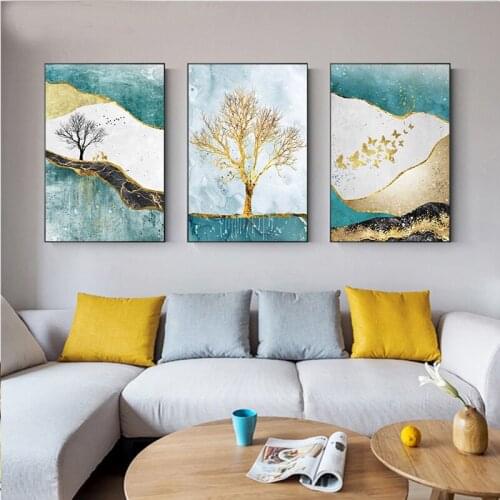 Nordic Golden Tree 5D Diy Diamond Painting Cross Stitch Full SquareRound Mosaic Abstract Diamond Embroidery Wall StickersZP-3074