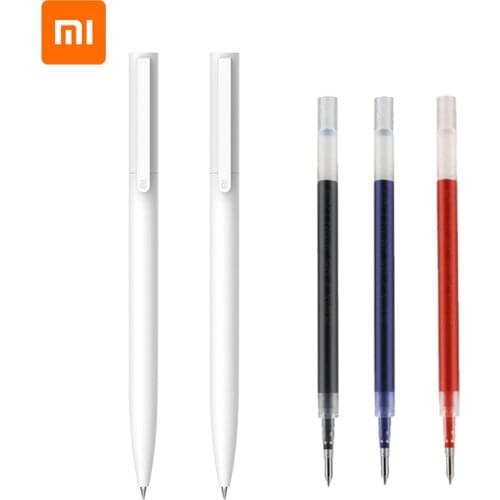 Original Xiaomi Mijia Gel Pen MI Pen 9.5mm Signing Pen PREMEC Smooth Switzerland Refill MiKuni Japan Ink (Black/Blue) Writing