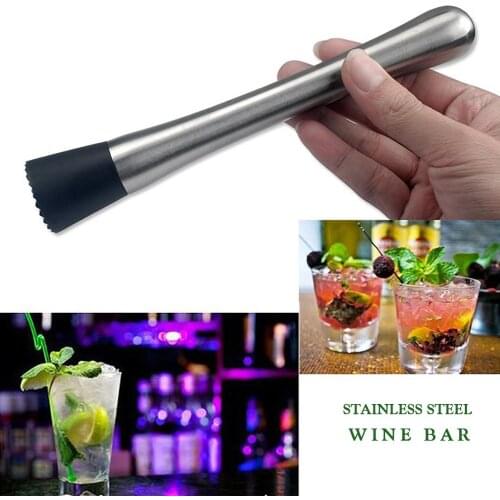 Stainless Steel Wine Mixing Stick Cocktail Shaker Ice Crusher Popsicle Sticks Plastic Cocktail Stick Lemon Hammer Pounded Tool