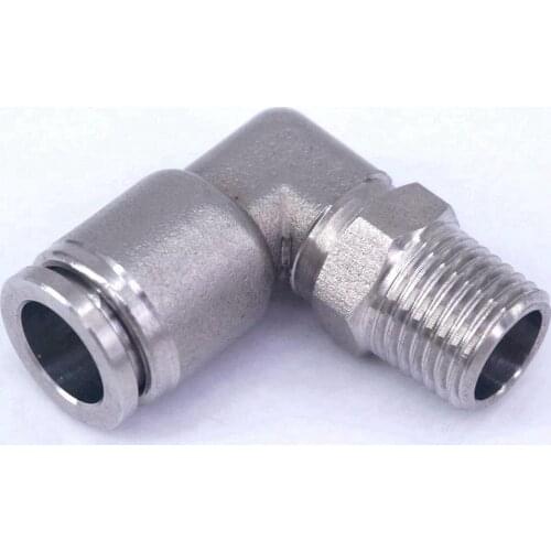 Tube OD 10mm*1/4"BSP 304 Stainless Steel Pneumatic Connector Male Elbow Quick Connector Fittings