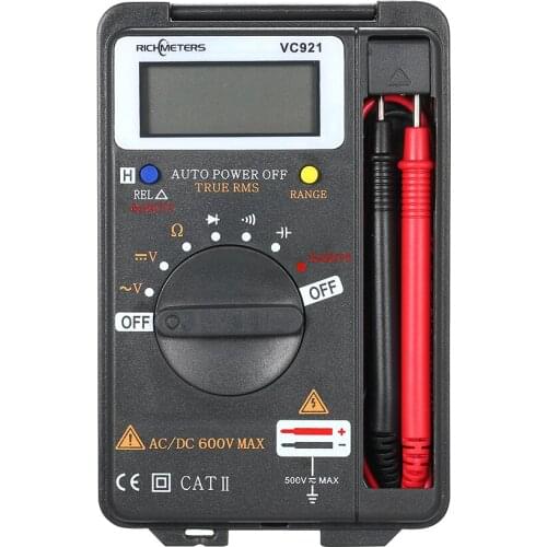 Handheld Mini Digital Multimeter 4000 Counts Multi Meter AC/DC Transistor Voltage Tester Ammeter Temperature Sensor