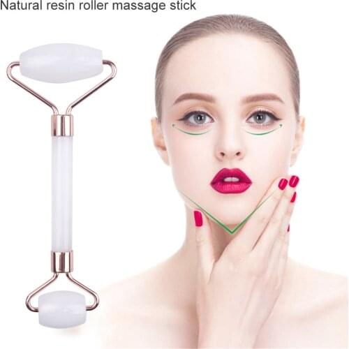 Face Massage Roller Guasha Scraper for Facial Massage Natural Resin Gua Sha Massager Face Lifting Up Roller Acupuncture Tool