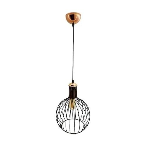 Modern Retro Copper Lamp Holder Bulb Model Black Metal Cage Chandelier Hanging Lamp living dining bedroom lights Fixture Luminaire