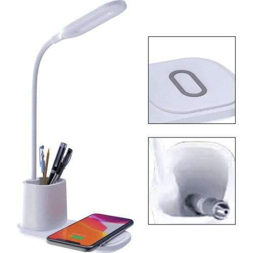 LED Table Lamp Desk Lamp Plug-in Powered With Eye Protection Learning For Children Bedroom Bedside Lamp Wireless charging