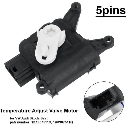 Temperature Adjust Valve Motor 5 Pin For VW EOS Golf GTI Jetta MK5 MK6 Touran For Audi A3 Q3 TT AC