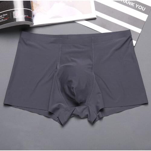 4pcs Seamless Men Boxers Luxury Silk Antibacterial Boxers Underwear Men Sexy under wear Men Underpant Boxer Mens Underwar