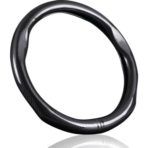 Diameter 38cm carbon fiber Car Steering Wheel Cover for Peugeot 206 2003 206 CC 2005 car styling