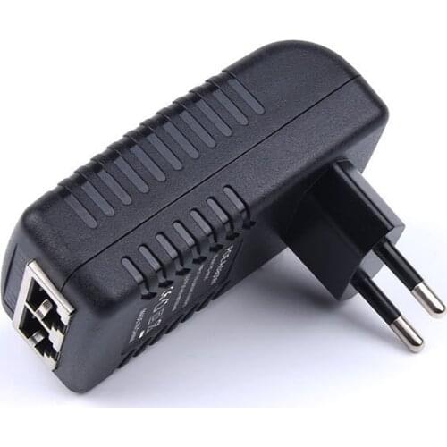 VERYSMART Eu or US plug Power over Ethernet Power Supply with AC 100~240V 50/60Hz Input to DC 12V Output + PoE Injector
