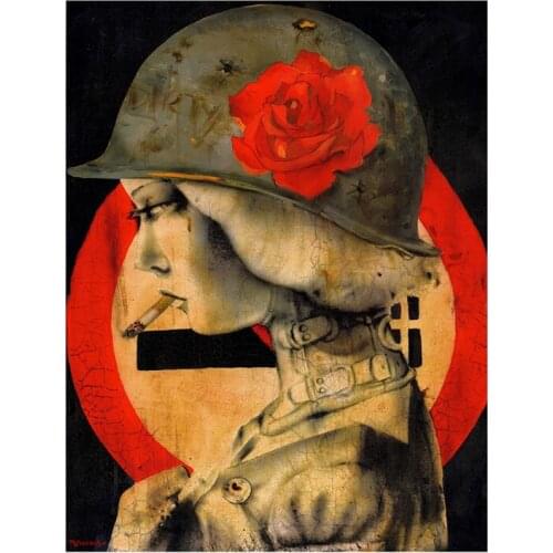 High quality Oil painting Canvas Reproductions Dirtytroop (silkscreen) by Brian M.Viveros Painting hand painted