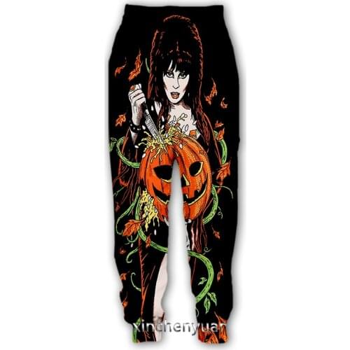 Xinchenyuan New Men/Women Elvira Halloween 3D Printed Casual Pants Fashion Streetwear Men Loose Sporting Long Trousers F53