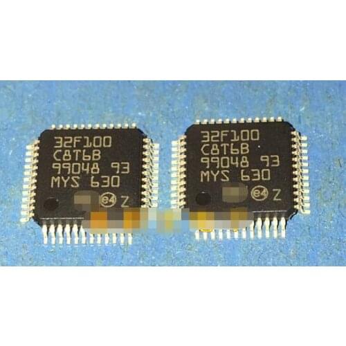 100% NEW 10PCS STM32F100C8T6B 32F100C8T6B LQFP48 MODULE new in stock