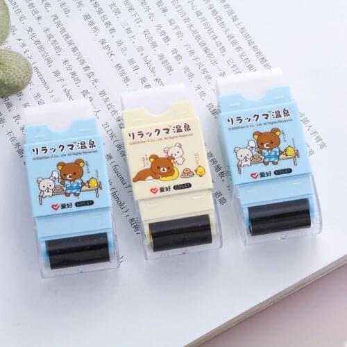 3 In 1 Multifunctional Eraser Pencil Sharpener Kawaii Cartoon Bear Single Hole Pencil Sharpener Cute Stationery School Supplies