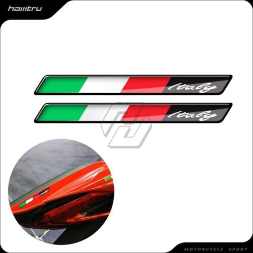 3D Resin Motorcycle Decal Italy Flag Sticker Case for Ducati Aprilia Piaggio Vespa Sprint GTS GTV LX