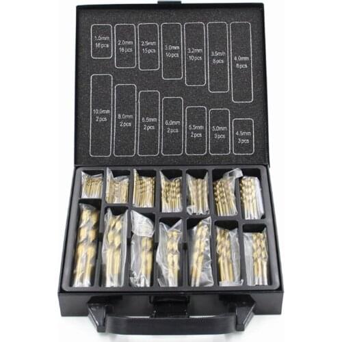 99Pcs Titanium Twist Drill Bit Set for Steel Wood Plastic Copper Aluminum Alloy with Storage Case