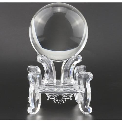 Acrylic Crystal Glass Lens Ball Display Stand 60 80 100 150mm Divination Photography Lensball Base Big Magic Sphere Globe Holder