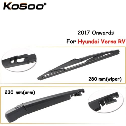 KOSOO Auto Rear Car Wiper Blade For Hyundai Verna RV,280mm 2017 Onwards Rear Window Windshield Wiper Blades Arm,Car Accessories