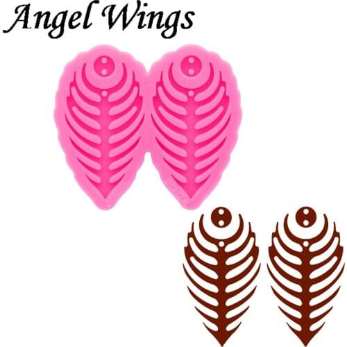 Shiny Fish Bone Earrings Resin Mould Silicone Keychains Molds DIY Jewelry Epoxy Mould DY0664