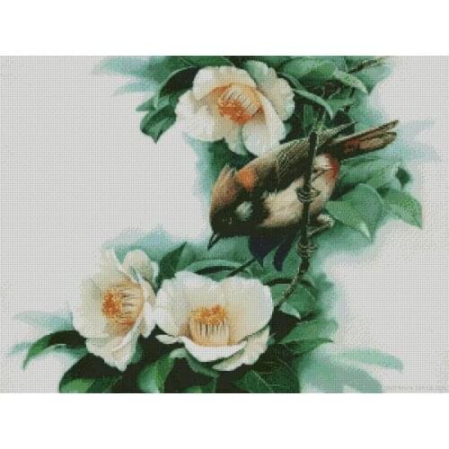 Flowers and Birds Animal Cross Stitch Kits Counted Needlework Embroidery Crafts 14ct Unprinted DIY Arts Handmade Home Decor