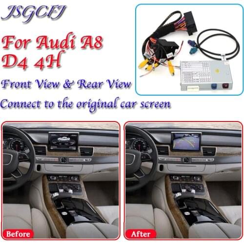 For Audi A8 D4 4H MMI 2011~2017 Interface Rear View Camera Decoder Original Car Screen Upgrade Front Reverse Backup Adapter CAM