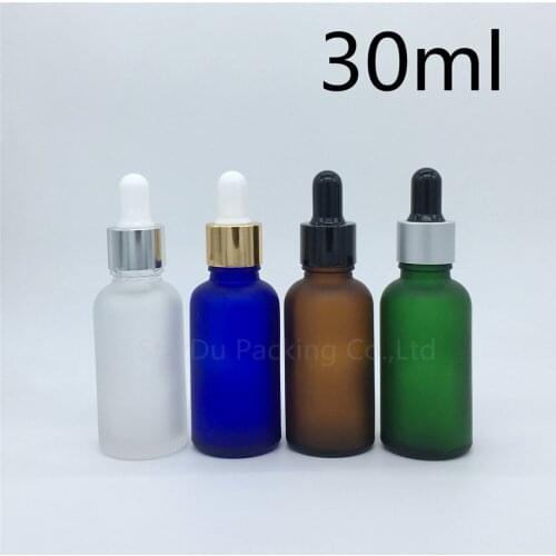 Travel bottle 480pcs 30ml amber green blue Transparent frosted glass essential oil bottle, 30cc glass perfume dropper bottle