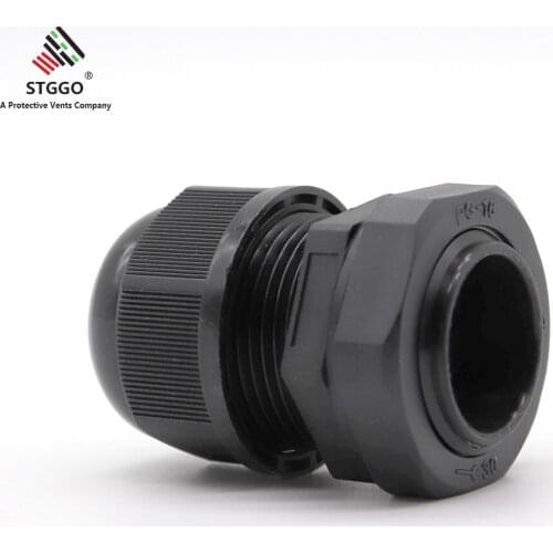 Hydrophobic IP 68 Air Permeable Black Plastic M16 Screw cable glands Valve